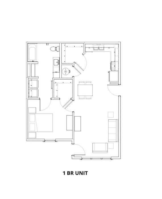 1 Bedroom Floor Plan Image