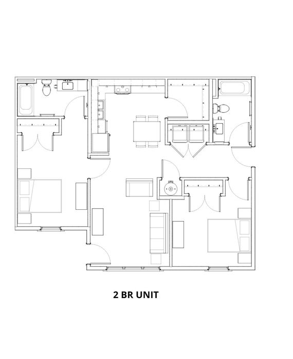 2 Bedroom Floor Plan Image